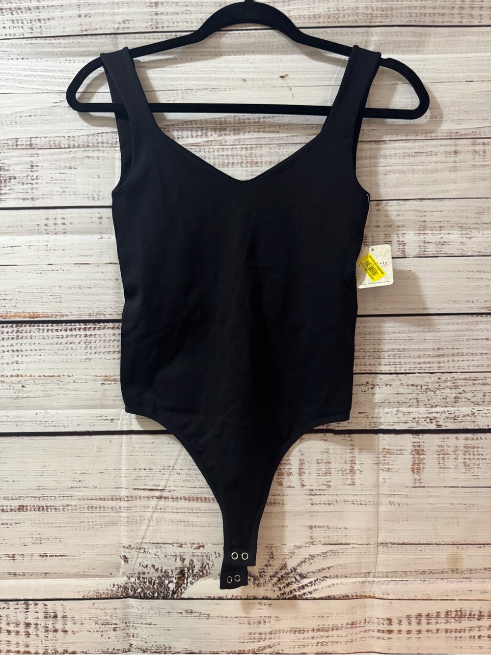 Free People Black Scoop Neck Bodysuit